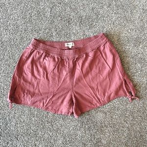 Madewell Small Shorts Side Tie Pull On Mauve Pink Cotton Blend CP2025
